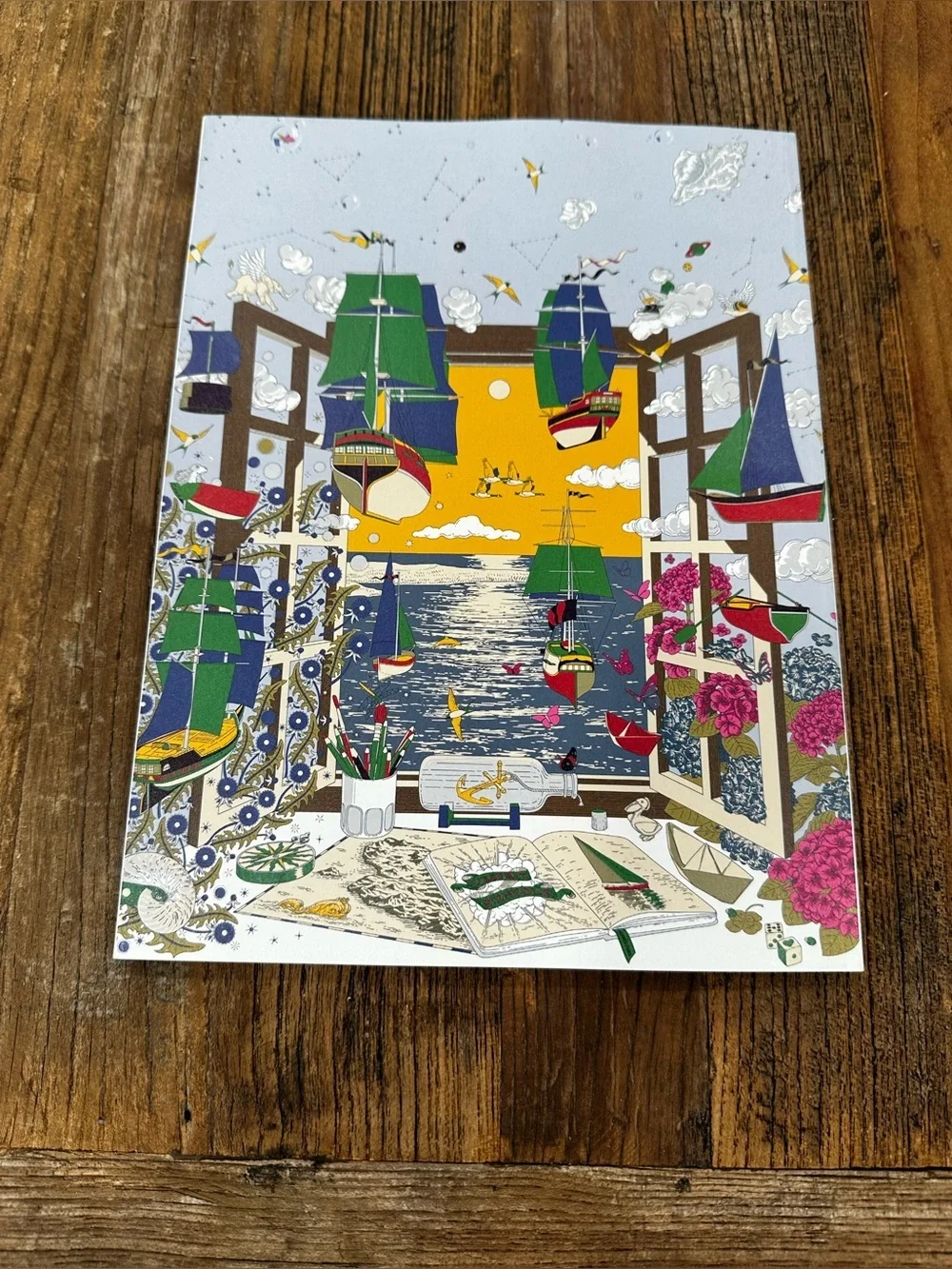 Hermes Le Monde d'Hermes Art Cover - Yellow, Blue, Pink, Green, Brown magazine